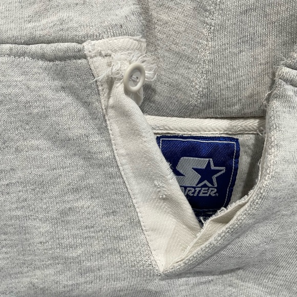 RARE VINTAGE Notre Dame Fighting Irish STARTER XL hooded sweatshirt leprechaun - Picture 9 of 13